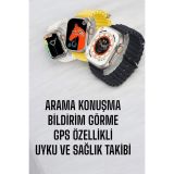 45 MM Gri Kasa Ultra Akıllı Saat Sesli Görüşme Sağlık Takibi Suya Daya