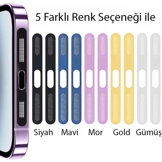 Ally iPhone 14 Pro İçin Anti-Dust Toz Ve Kir Önleyici Sticker 2 Adet S