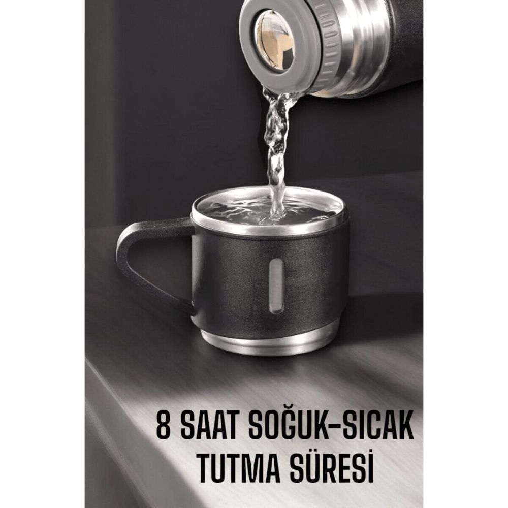 500 ml Kapasiteli Taşınabilir Basınçlı Termos Seti Günlük Kullanım içi