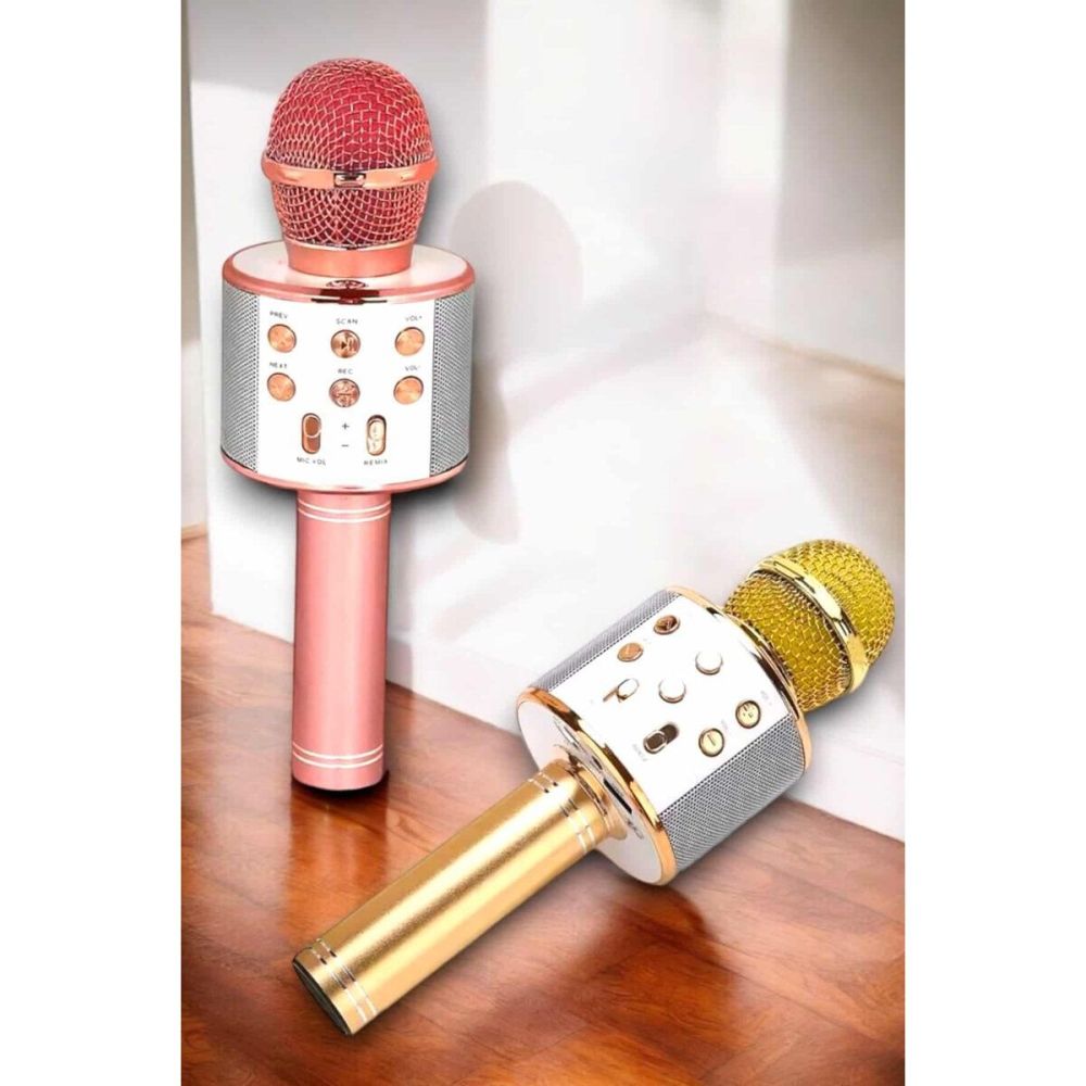 Kablosuz Bluetooth Karaoke Mikrofon USB ve AUX Girişli Yüksek Ses Kali