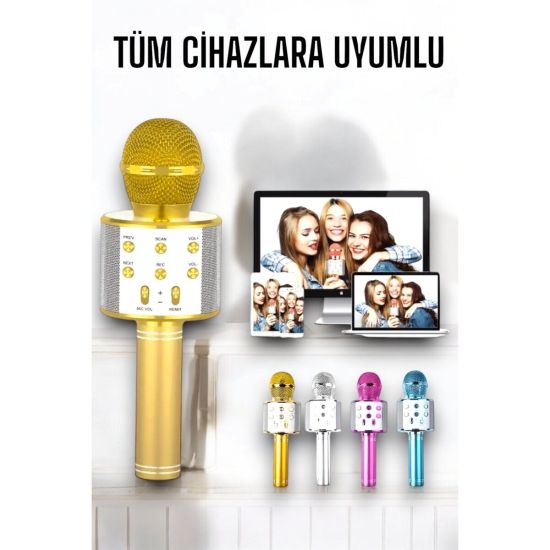 Taşınabilir Bluetooth Karaoke Mikrofon: Hafıza Kart Girişli Etkileyici