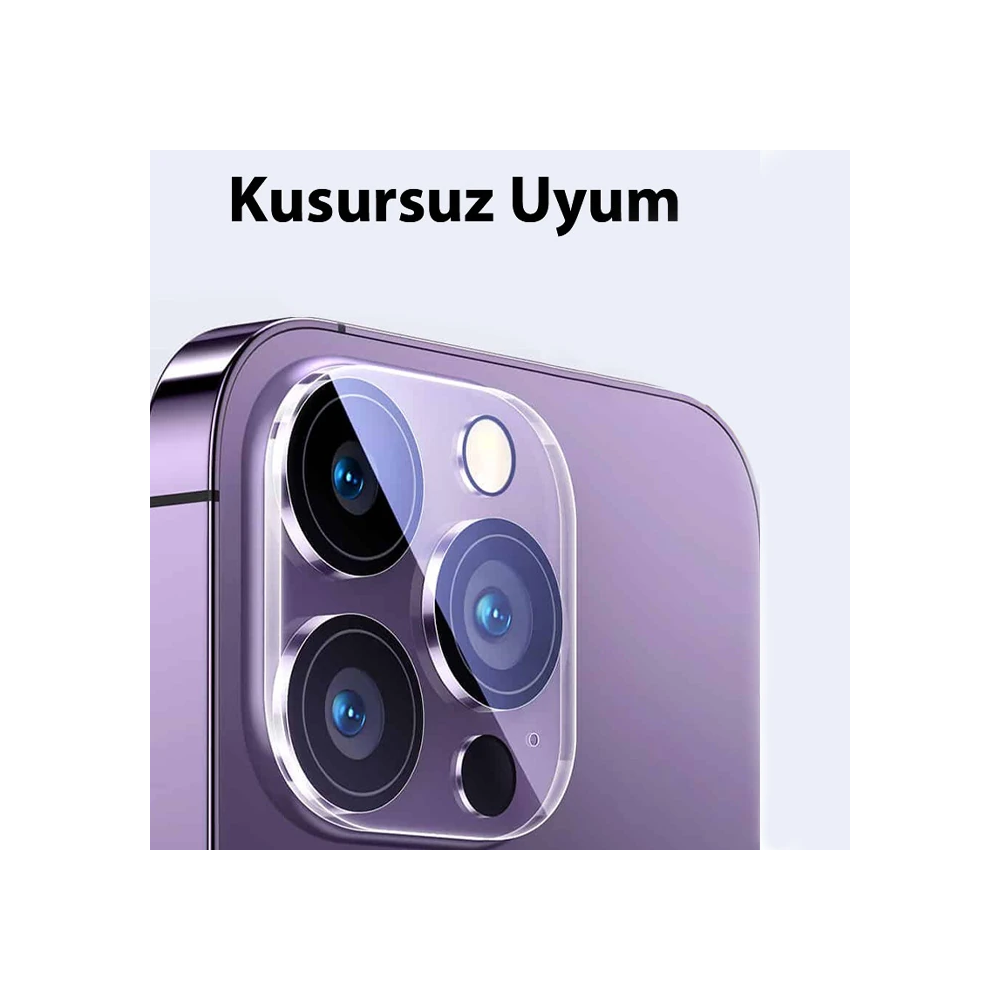Ally iPhone 15 Pro-15 Pro Max Premium Kamera Lens Koruma Camı