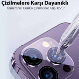 Ally iPhone 15 Pro-15 Pro Max Premium Kamera Lens Koruma Camı