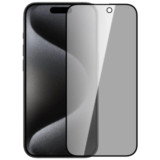 ALLY İPhone 15 Pro 3D Full Privacy Gizlilik Cam Ekran Koruyucu Anti-Sp