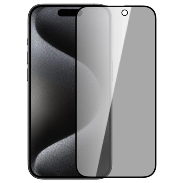ALLY İPhone 15 Pro 3D Full Privacy Gizlilik Cam Ekran Koruyucu Anti-Sp