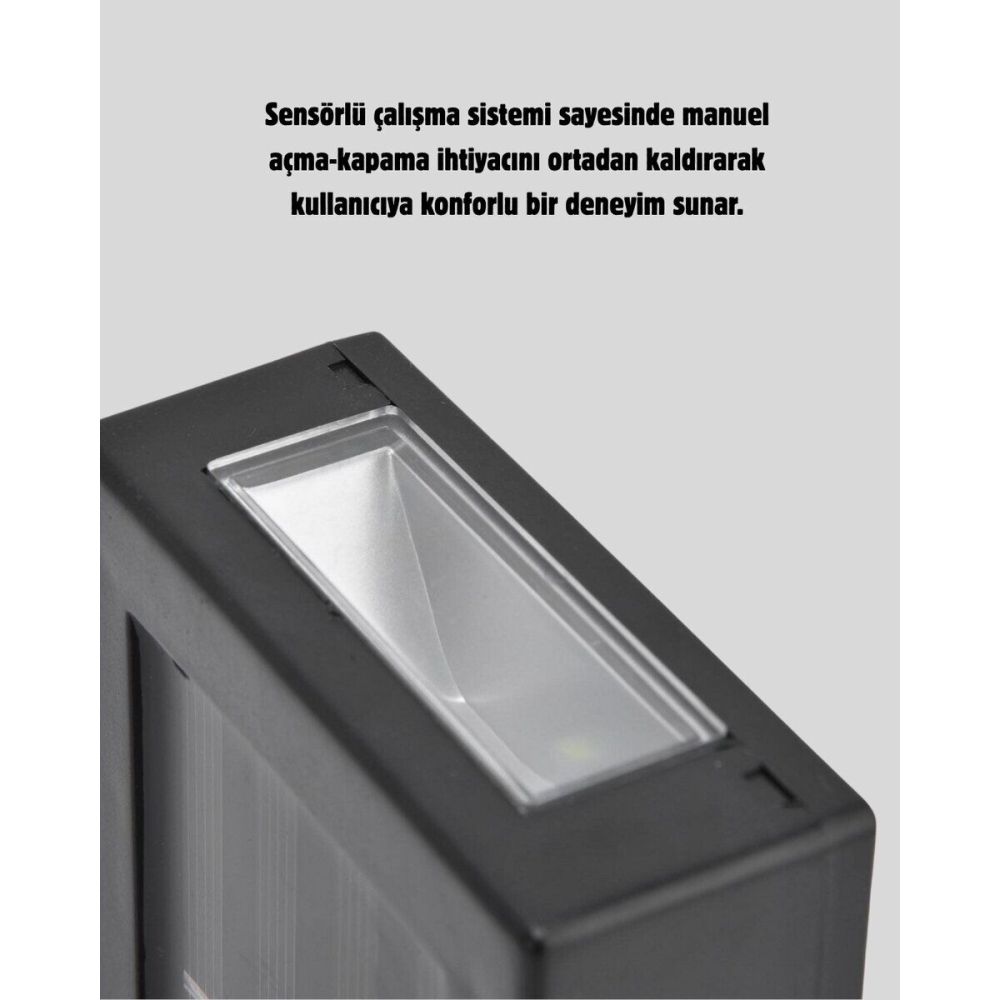 Solar Güçlü 6 LED Dış Mekan Lambası – Otomatik Aç/Kapa Işık Sensörlü A