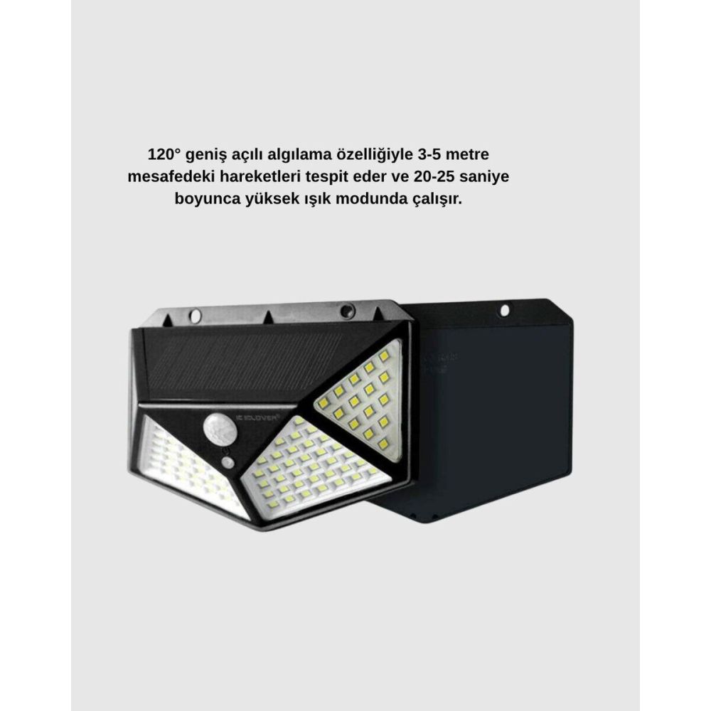 Solar Güçlü 100 LED Bahçe Lambası – Enerji Tasarruflu Suya Dayanıklı v