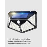 Güneş Enerjili 100 LED Dış Mekan Lamba – Hareket Sensörlü 2200mAh Bata