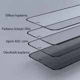 ALLY İPhone 15 Plus 3D Full Privacy Gizlilik Cam Ekran Koruyucu Anti-S
