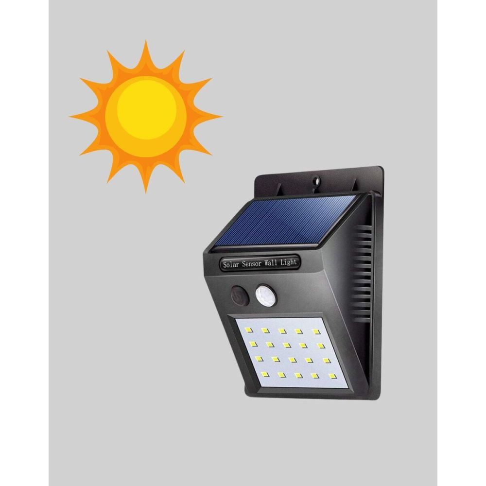 Solar Güçlü LED Dış Mekan Lambası – Güneş Enerjisiyle Şarj Olan Sensör