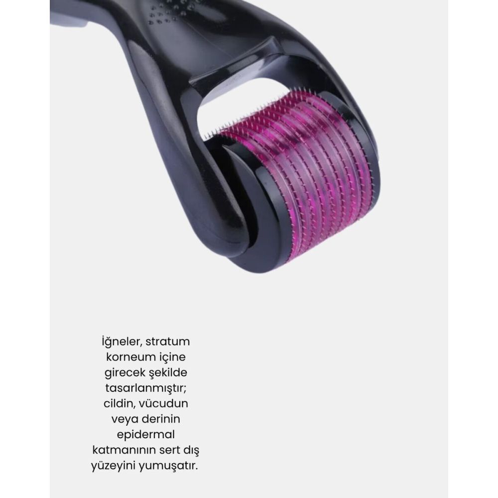 Derma Roller Titanyum İğneli Cilt Yenileyici – Akne ve Kırışıklık Karş