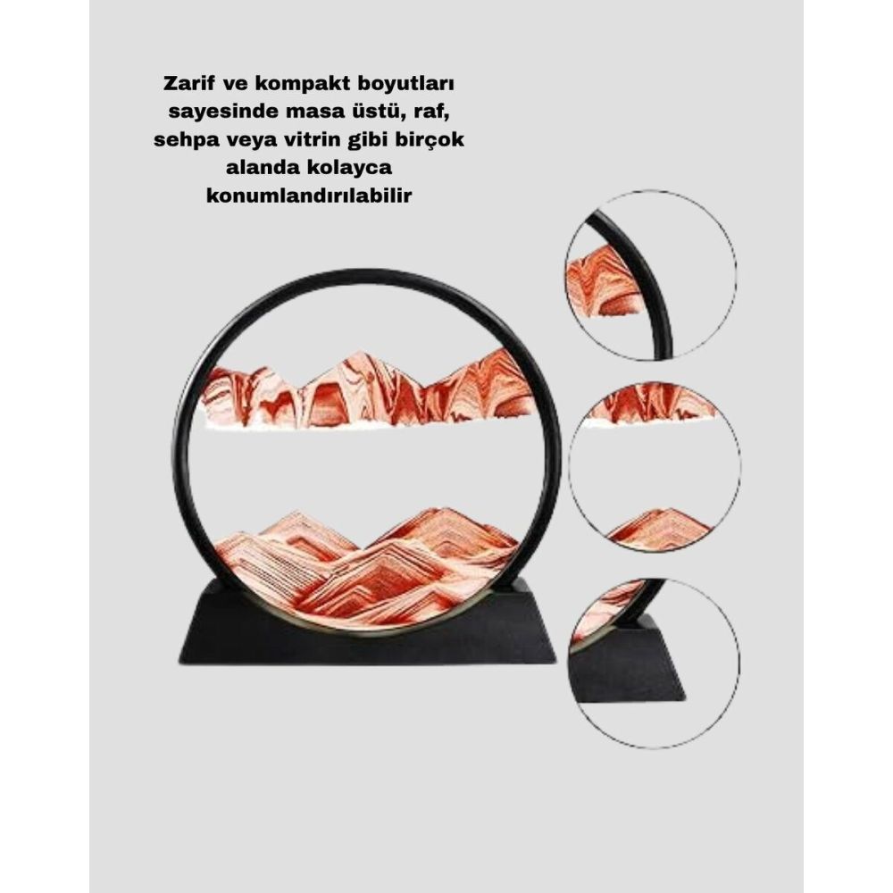 Şeffaf Dekoratif Kum Saati – Dayanıklı Gövde Minimalist Stil Masa ve V