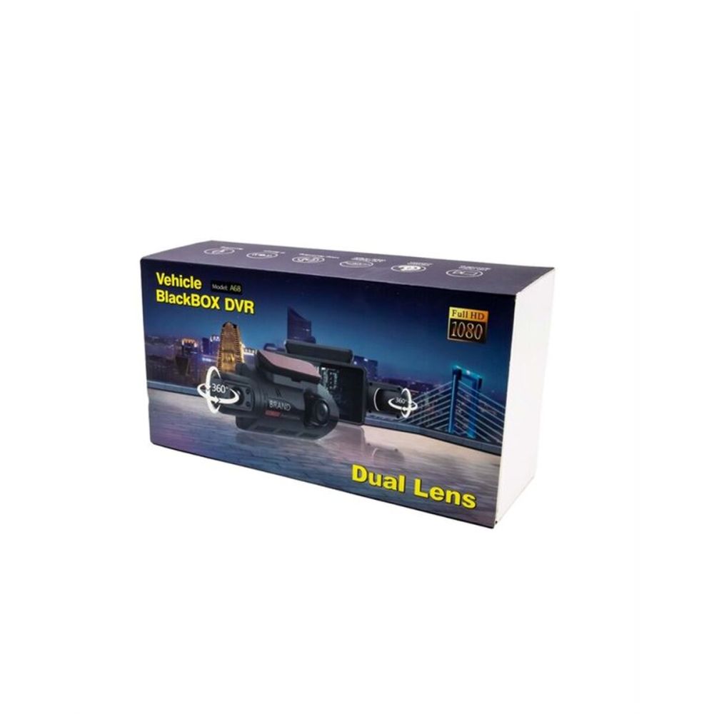 1080p Sürüş Kaydedici 2 İnç Araç Araba Ön İç Arka DVR IPS Ekran