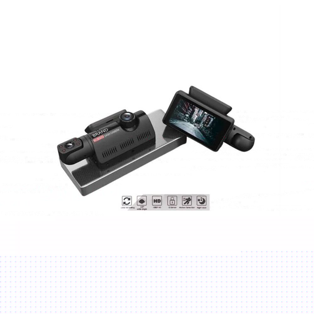 Ekranlı Sürüş Kaydedici DVR Ön ve Arka Kameralı Full HD Çözünürlüklü