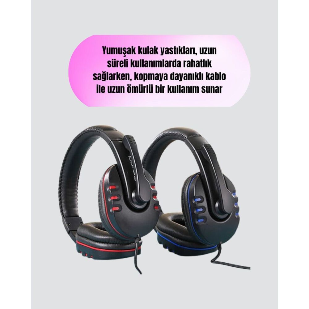 Kablolu Gaming Headset – Net Ses Ayrımı ve Ayarlanabilir Konfor