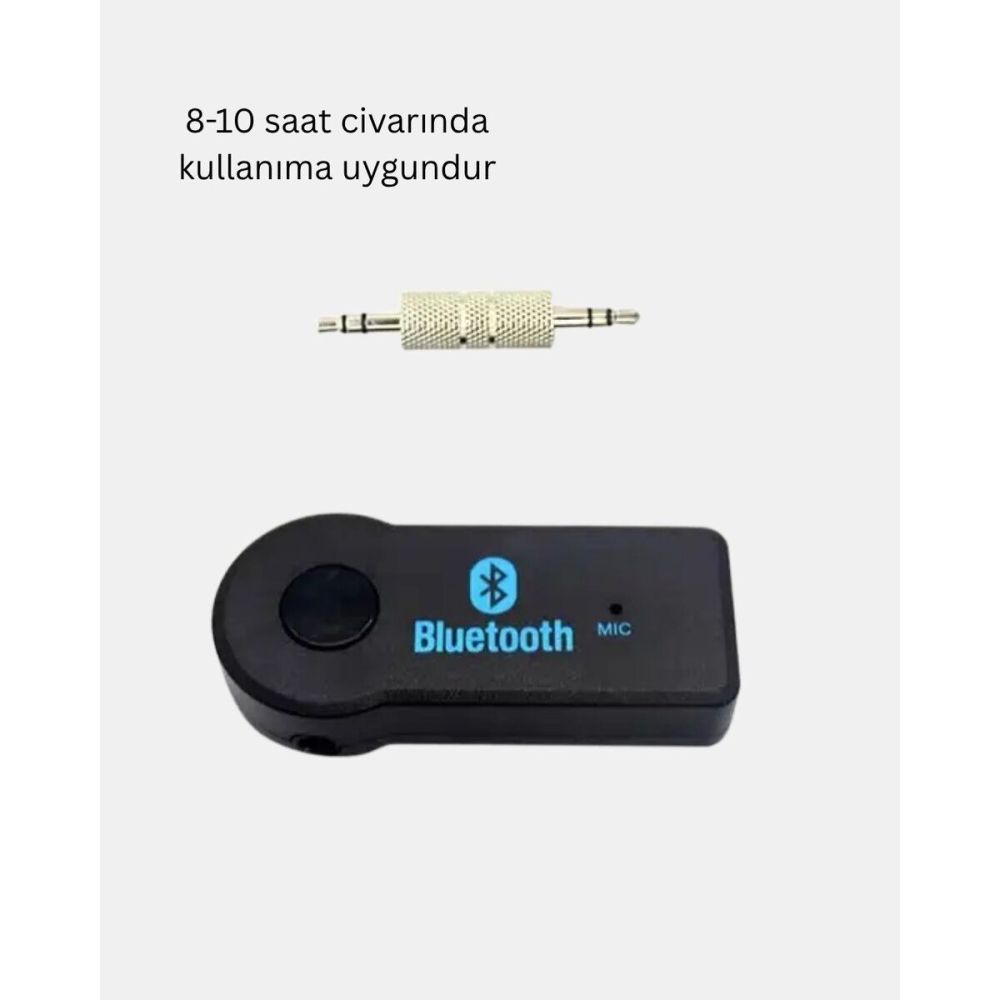 Tüm Cihazlara Uyumlu Bluetooth Aux Araç Kiti Siyah