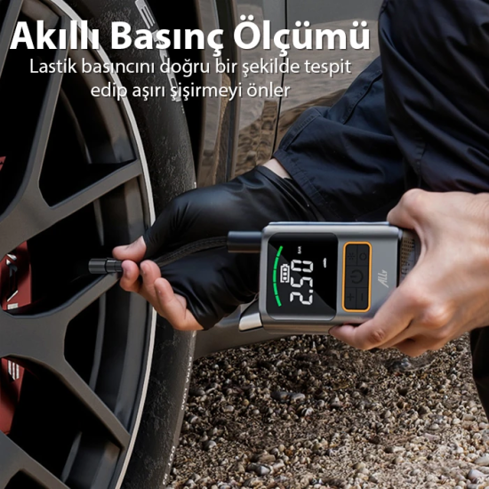 ALLY ST-5528 Dijital Basınç Göstergeli Oto Lastik Şişirme Pompası Hava