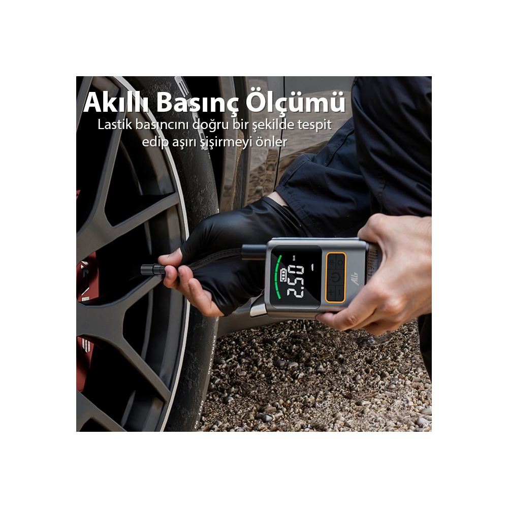 ALLY ST-5528 Dijital Basınç Göstergeli Oto Lastik Şişirme Pompası Hava