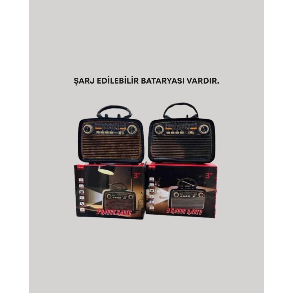 Bluetooth Bağlantılı Taşınabilir Hoparlör – FM/AM Radyo Özellikli Şarj