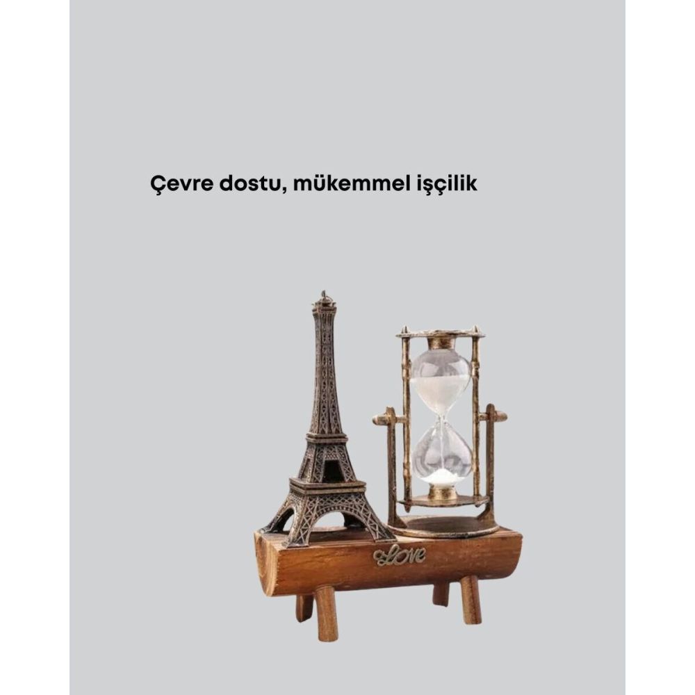 Paris Eyfel Kulesi Hediyelik Eyfel Retro Kum Saati Dekoratif Eşya