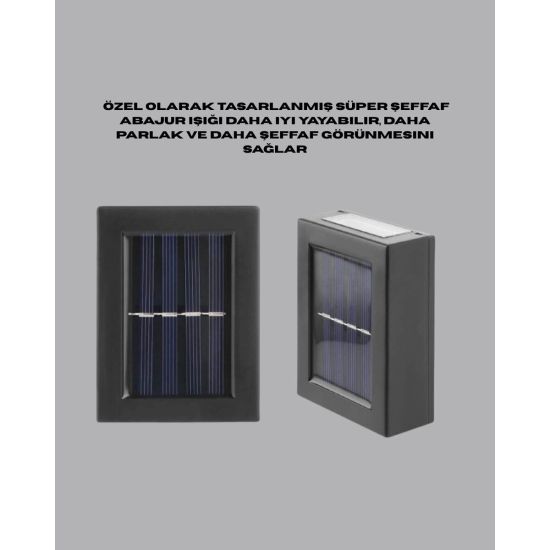 Güneş Enerjili Su Geçirmez LED Duvar Lambası
