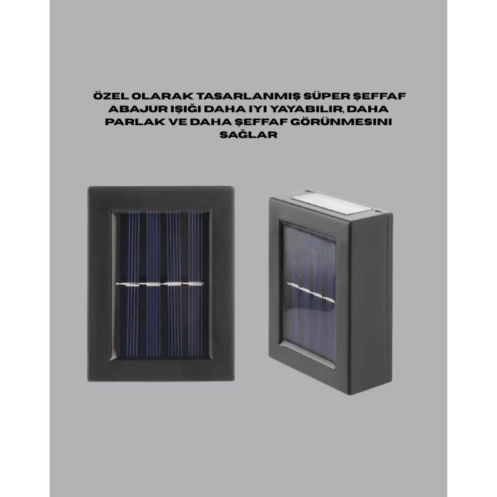 Güneş Enerjili Su Geçirmez LED Duvar Lambası