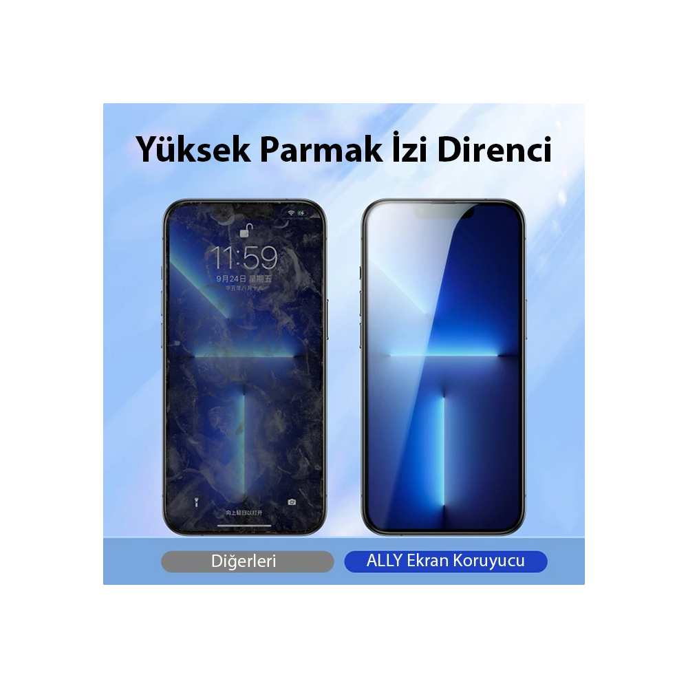 Ally iPhone 14 Pro Full Hd Kırılmaz Cam Ekran Koruyucu