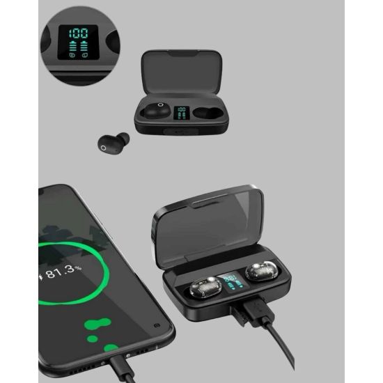 Bluetooth V5.0 Parmak Dokunmatik Kontrol Kablosuz Kulaklık Şarj Kutulu