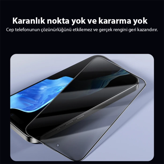 Ally iPhone 15 Pro Privacy Hayalet Full Koruma Tempered Cam Ekran Koru