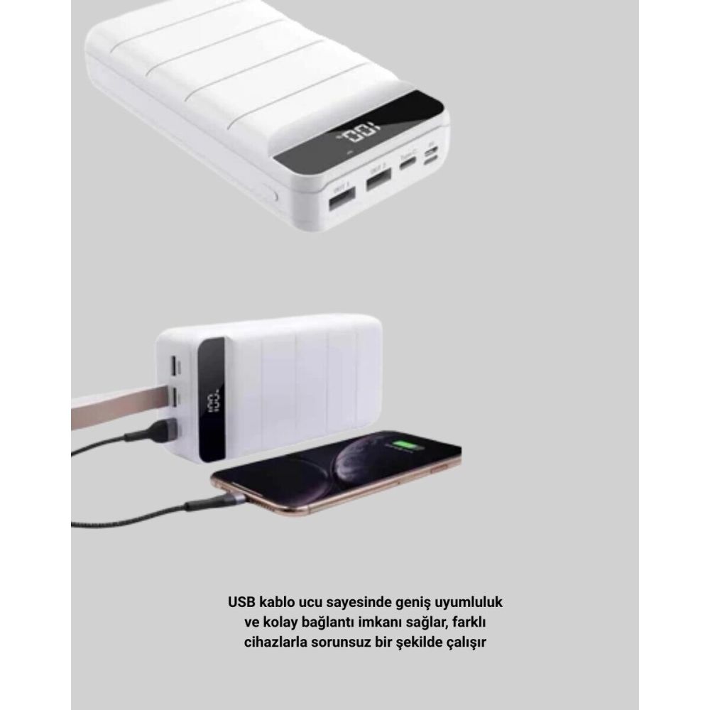 50000mAh LED Göstergeli Taşınabilir Şarj Cihazı