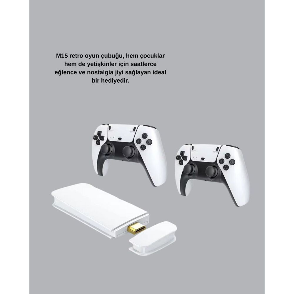 M15 Retro Konsol – 20.000 Oyunlu Çift Gamepadli 4K HDMI