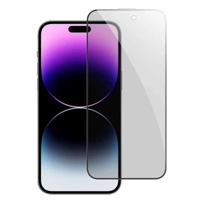 Ally iPhone 15 Plus Privacy Hayalet Full Koruma Tempered Cam Ekran Kor