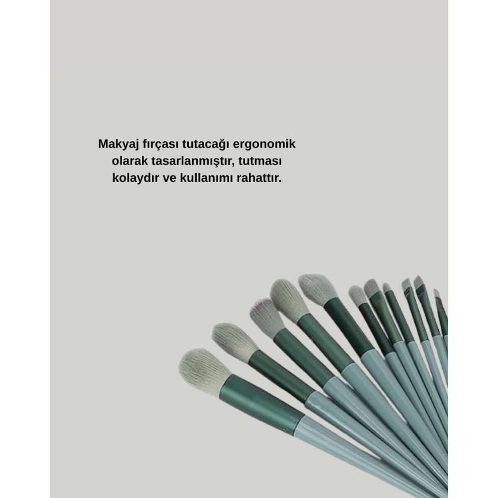 Profesyonel Kullanıma Uygun 13 Parça Makyaj Fırçası Takımı Fiber Kıllı