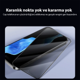 Ally iPhone 15 Plus Privacy Hayalet Full Koruma Tempered Cam Ekran Kor