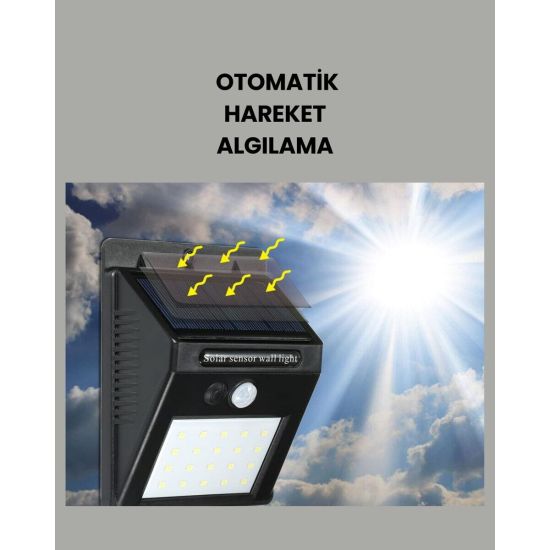 Solar Dekoratif Lambası Sensörlü Led Işık Bahçe Aydınlatma
