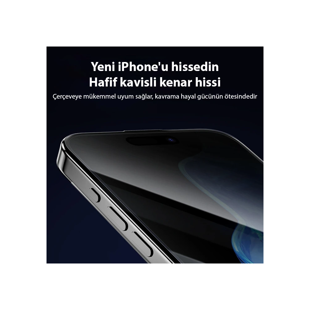Ally iPhone 14 Pro Privacy Hayalet Full Koruma Tempered Cam Ekran Koru