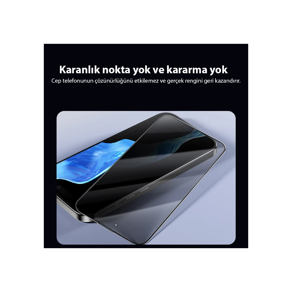 Ally iPhone 14 Privacy Hayalet Full Koruma Tempered Cam Ekran Koruyucu