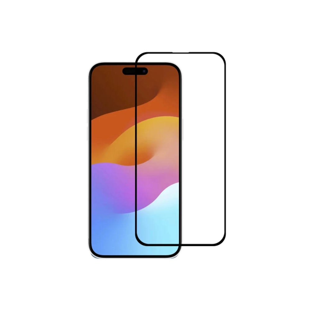 Ally iPhone 15 Pro Max Full Glue Tempered Kırılmaz Cam Ekran Koruyucu