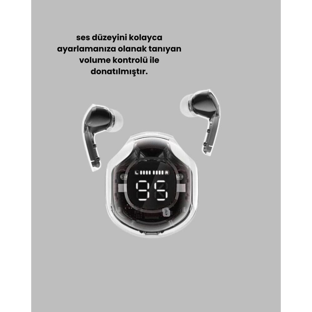 TWS Bluetooth Kulaklık Kulak İçi Kablosuz Dijital Göstergeli Çağrı Cev