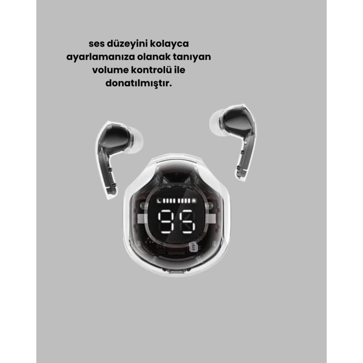 TWS Bluetooth Kulaklık Kulak İçi Kablosuz Dijital Göstergeli Çağrı Cev