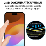Ally iPhone 15 Pro Full Glue Tempered Kırılmaz Cam Ekran Koruyucu