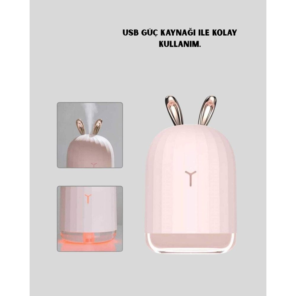 200 ml Ultrasonik Aroma Difüzör ve Hava Nemlendirici Gece Lambalı
