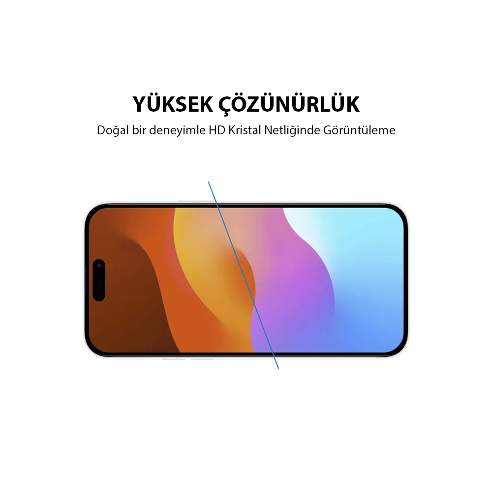 Ally iPhone 15 Plus Full Glue Tempered Kırılmaz Cam Ekran Koruyucu
