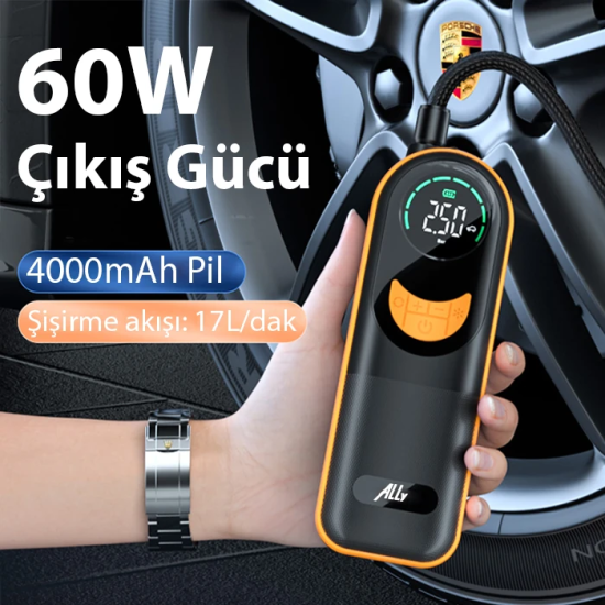 ALLY ST-5520 Dijital Basınç Göstergeli Oto Lastik Şişirme Pompası Hava