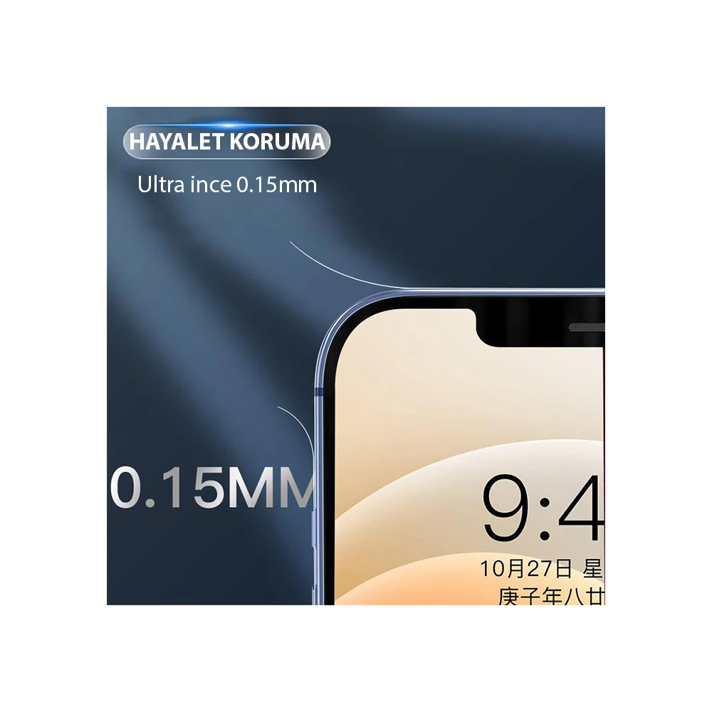 ALLY iPhone 15 Pro Hidrojel Hayalet Yan Alt Üst Kaplama Koruyucu Film