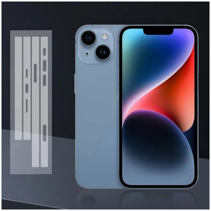 ALLY iPhone 15 Plus Hidrojel Hayalet Yan Alt Üst Kaplama Koruyucu Film
