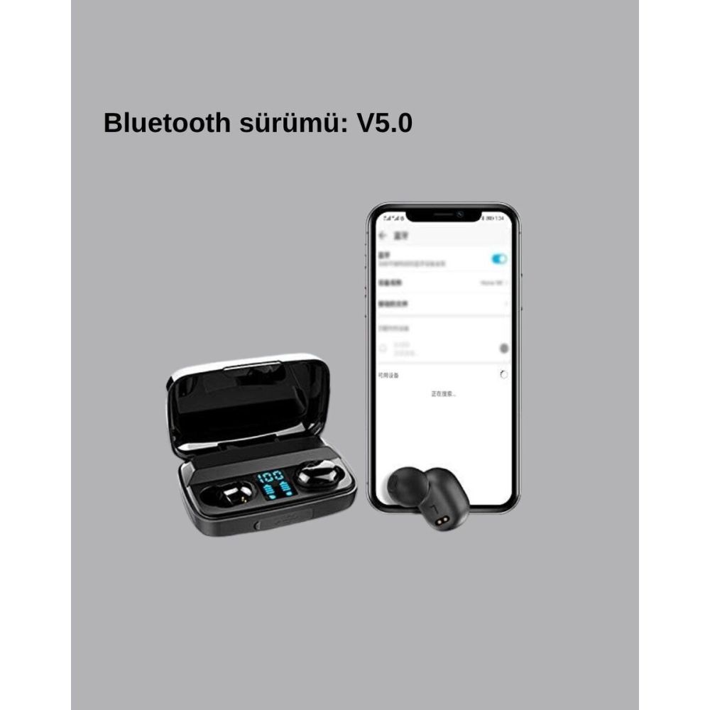 TWS A10s Bluetooth 5.0 Kulaklık – Yüksek Ses Kalitesi Ergonomik Uzun P