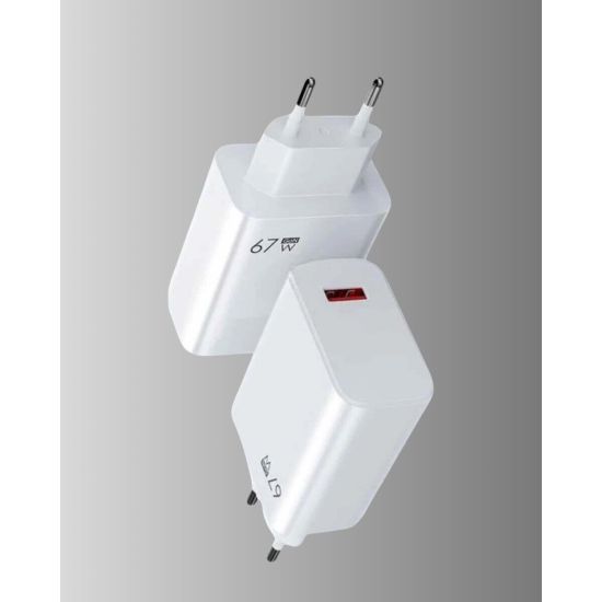 67W Hızlı Şarj Yüksek Voltaj Korumalı Type C Şarj Adaptörü