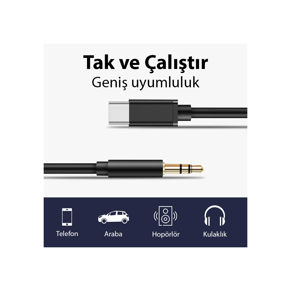 ALLY Type-c To 3.5 mm Audio Aux Kablo