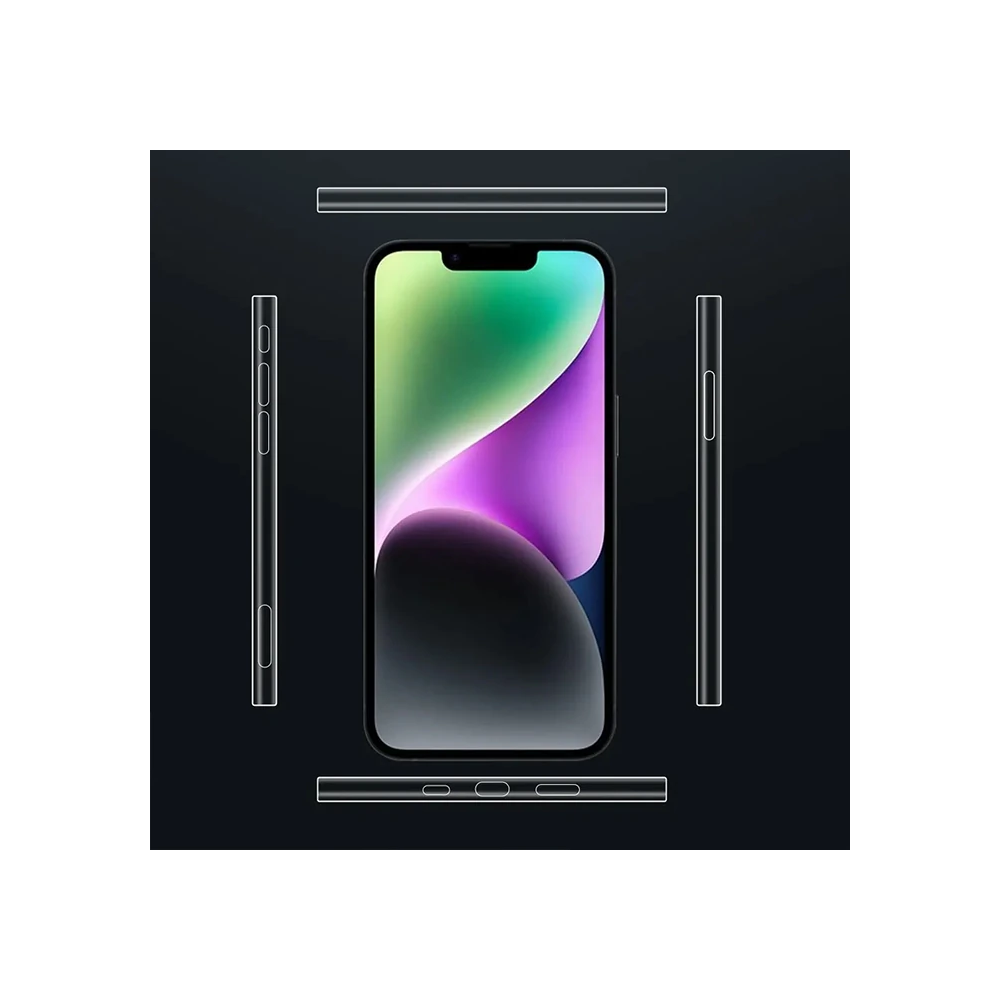 ALLY iPhone 14 Hidrojel Hayalet Yan Alt Üst Kaplama Koruyucu Film